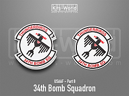 Kitsworld SAV Sticker - USAAF - 34th Bomber Squadron 